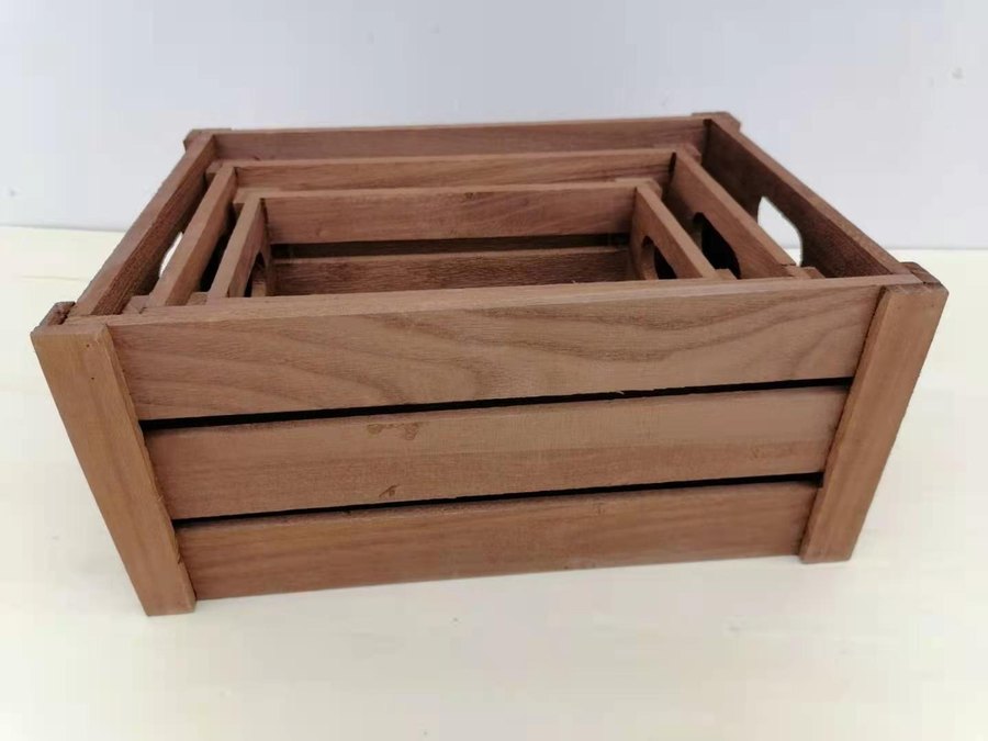 Holzkiste-Set aus 3 Stück product photo